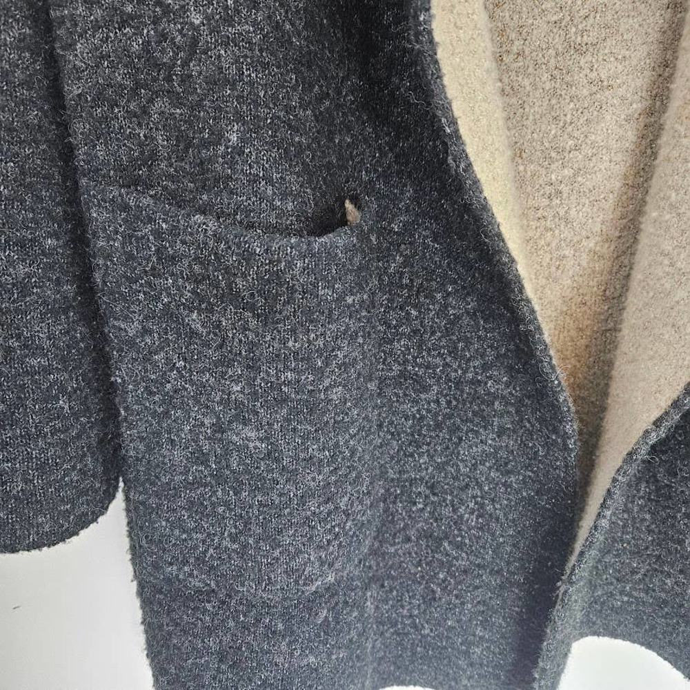 Zara Knit Women's Open Front Shawl Jacket Oversized Front Pockets Size S - Picture 3 of 14